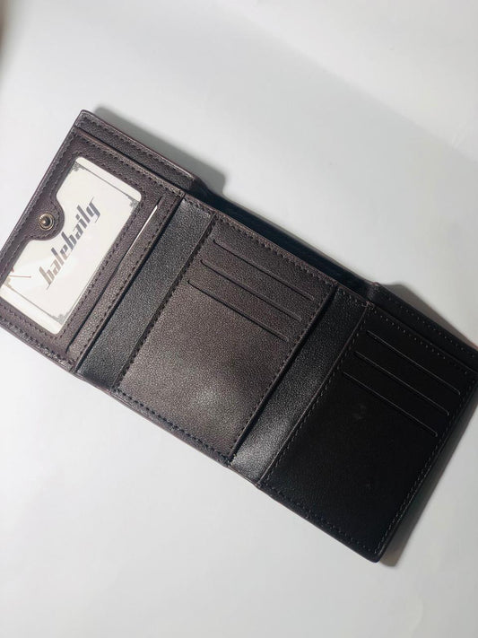 BALEBAILY Croc-Textured Men's Tri-Fold Leather Wallet